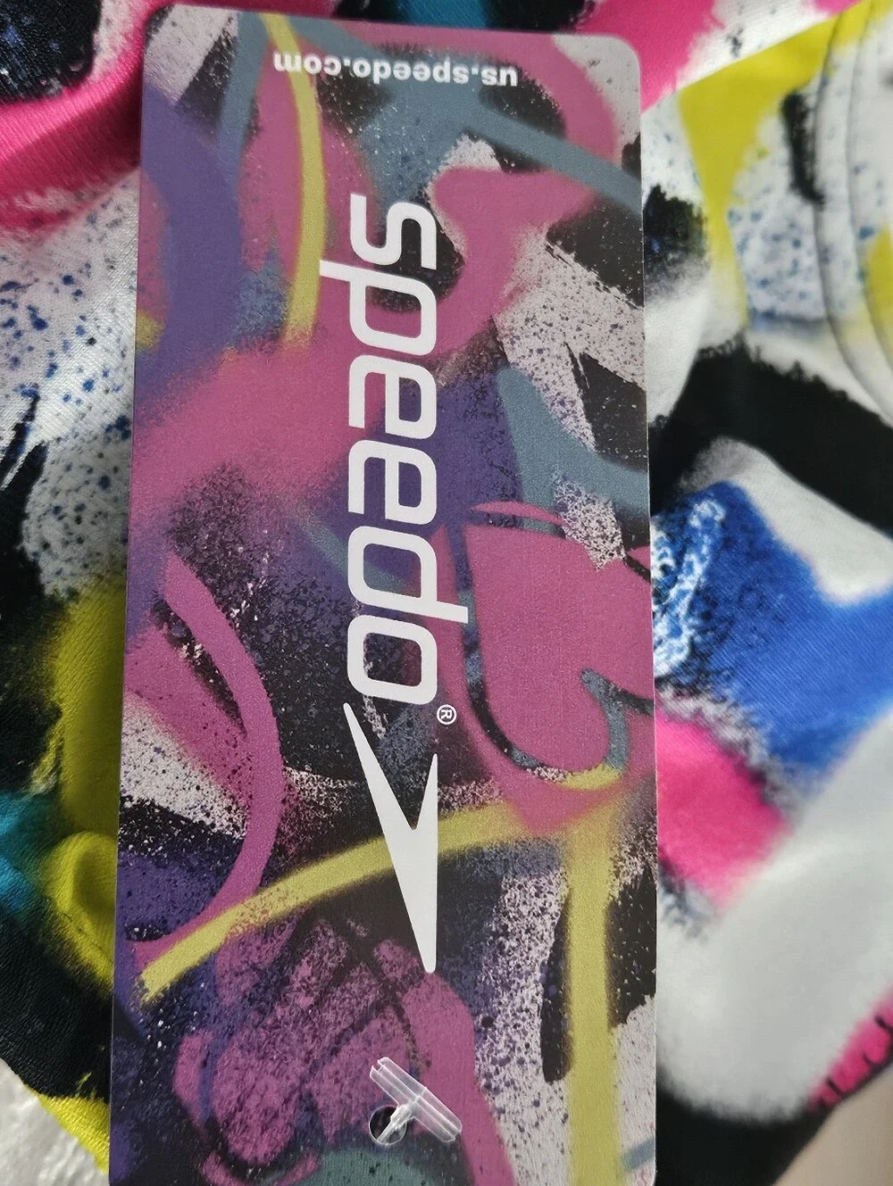 Speedo Endurance Size 28 Heartistic Flare Pink Boys Mens Swim Trunks with Elasti